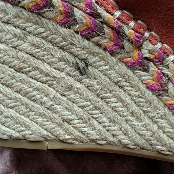 NWT TOMs Spiced Suede Coral Monica Wedges - Picture 4 of 6